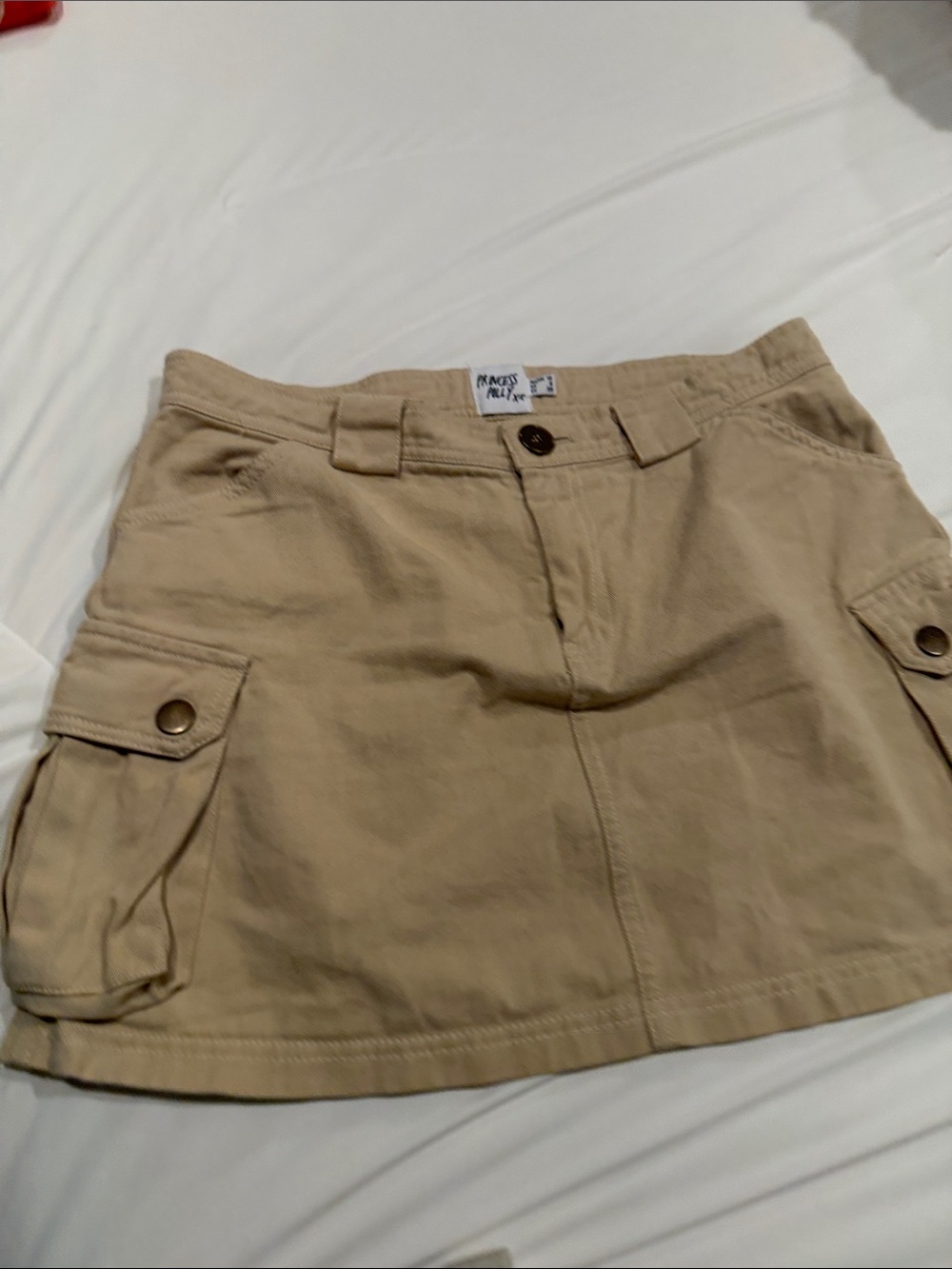Princess Polly Khaki Cargo Mini Skirt